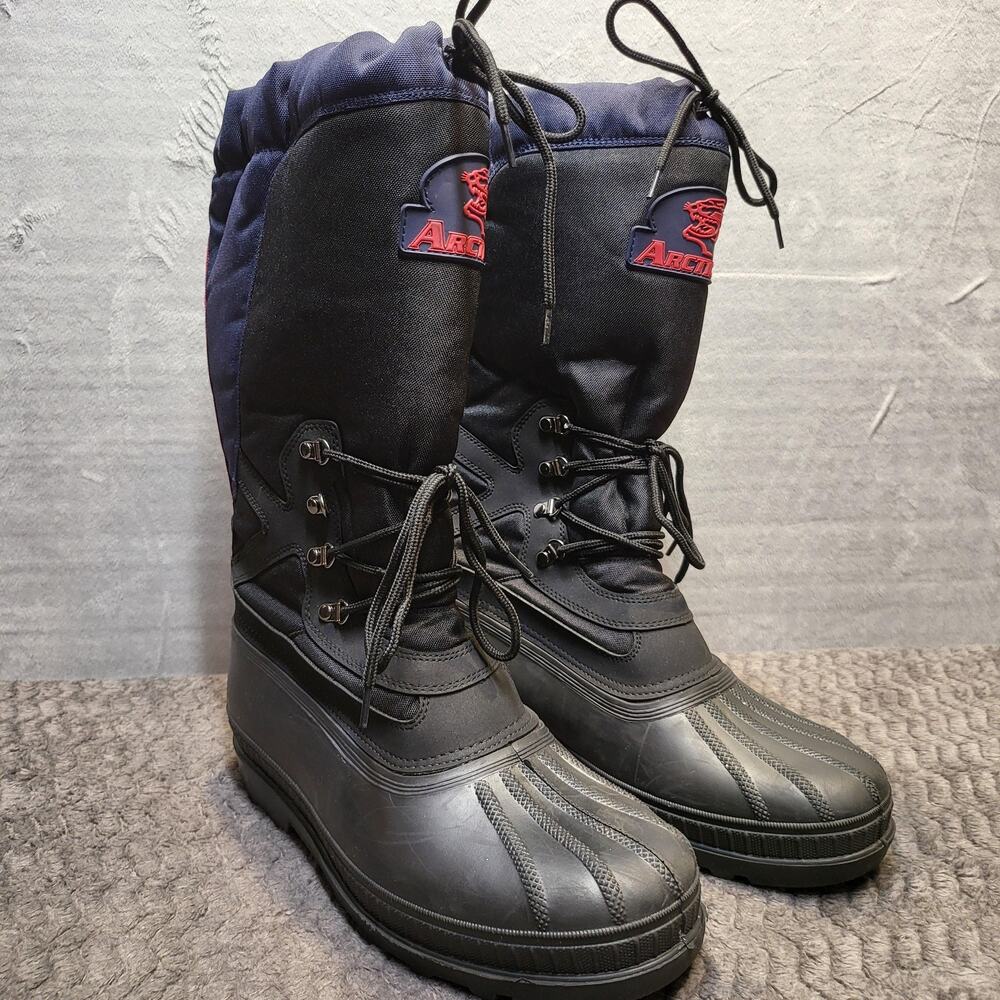 Arctic Cat Winter Snow Boots Mens Size 9 Black Waterproof Made In Canada Outdoor